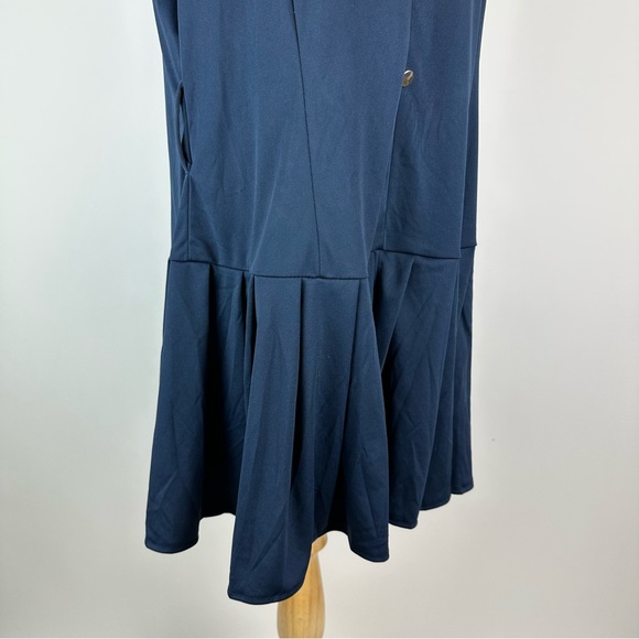 Police Costume Dress Stretch Pleated Skirt Navy Black Plus Size 18/20 - Picture 6 of 14